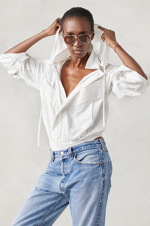 Poplin Hooded Bodysuit